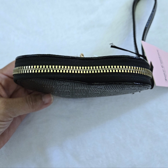 Juicy🍊 Couture "Simply Perfect" Black Heart🖤 Zip Around Coin Purse - NWT - Picture 7 of 16